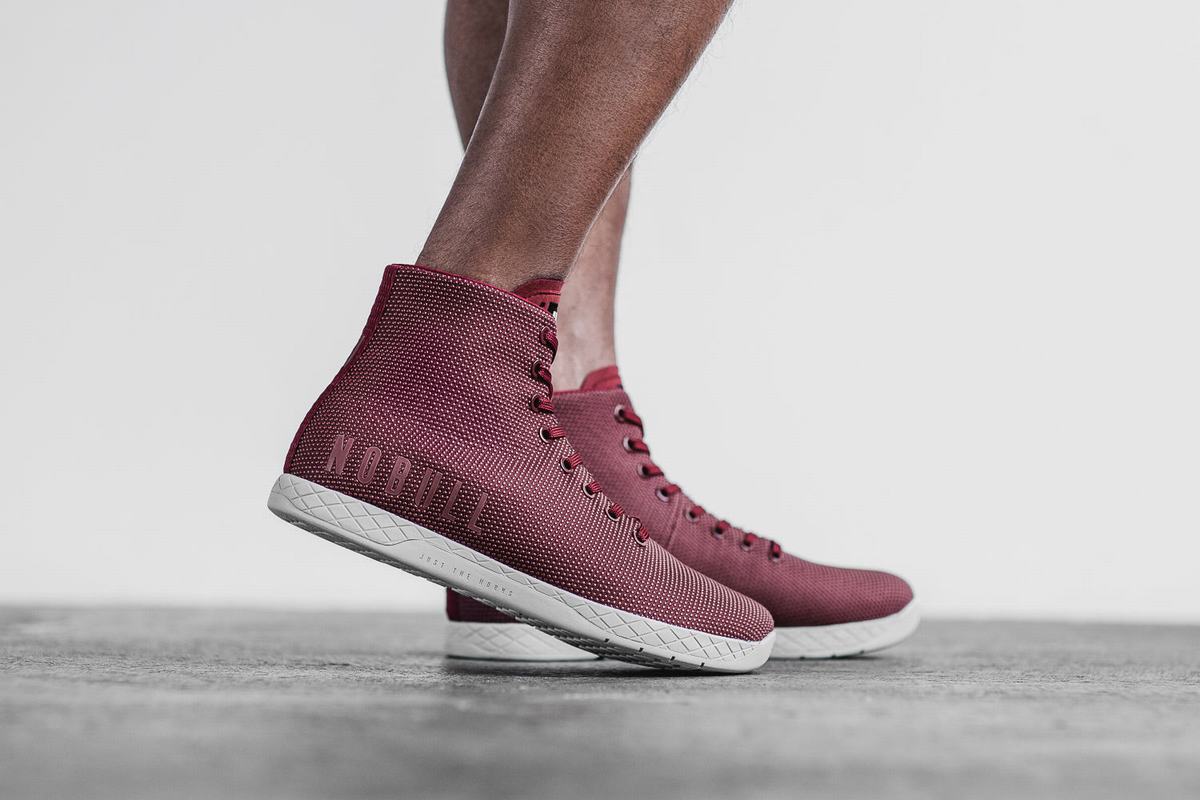 Nobull Superfabric High-Top Arctic Trainer Fitness Schoenen Heren Donkerrood | 513640-YTB