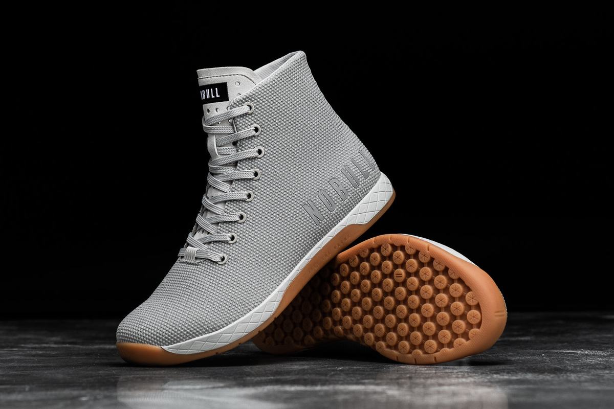 Nobull Superfabric High-Top Arctic Trainer Fitness Schoenen Heren Grijs Bruin | 570386-LXS