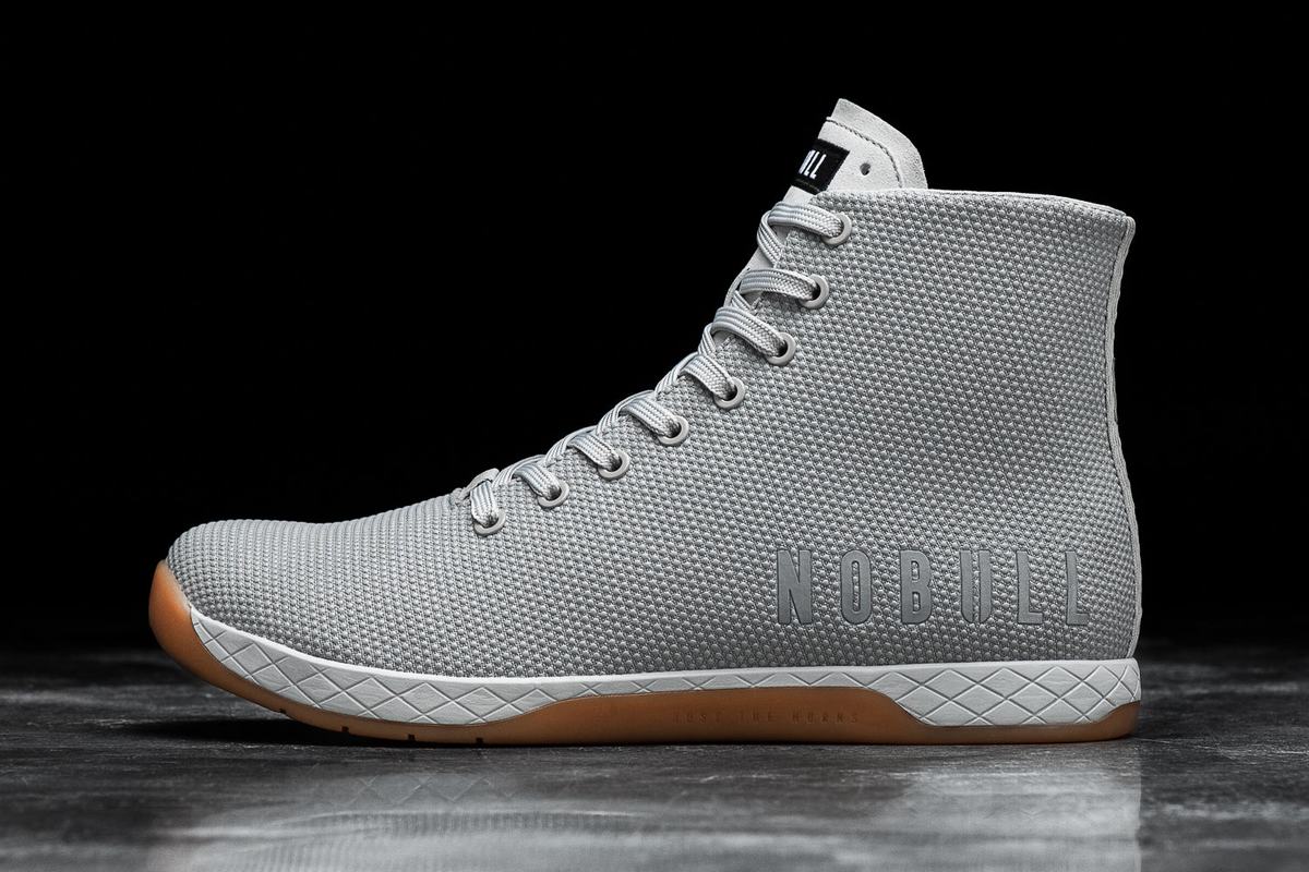 Nobull Superfabric High-Top Arctic Trainer Fitness Schoenen Heren Grijs Bruin | 570386-LXS