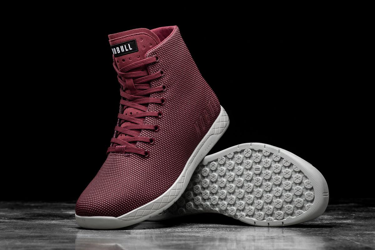 Nobull Superfabric High-Top Arctic Trainer Fitness Schoenen Dames Donkerrood | 849061-NJE