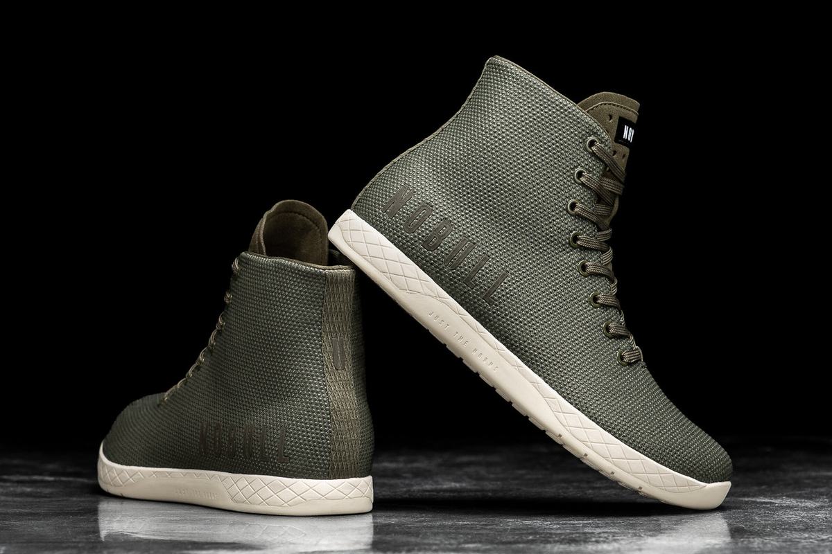 Nobull Superfabric High-Top Army Trainer Fitness Schoenen Heren Wit | 765083-GHJ