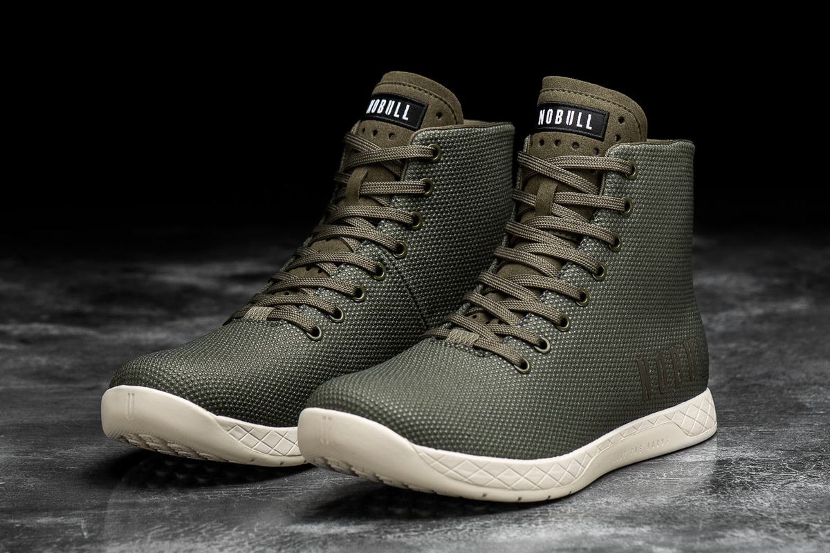 Nobull Superfabric High-Top Army Trainer Fitness Schoenen Heren Wit | 765083-GHJ