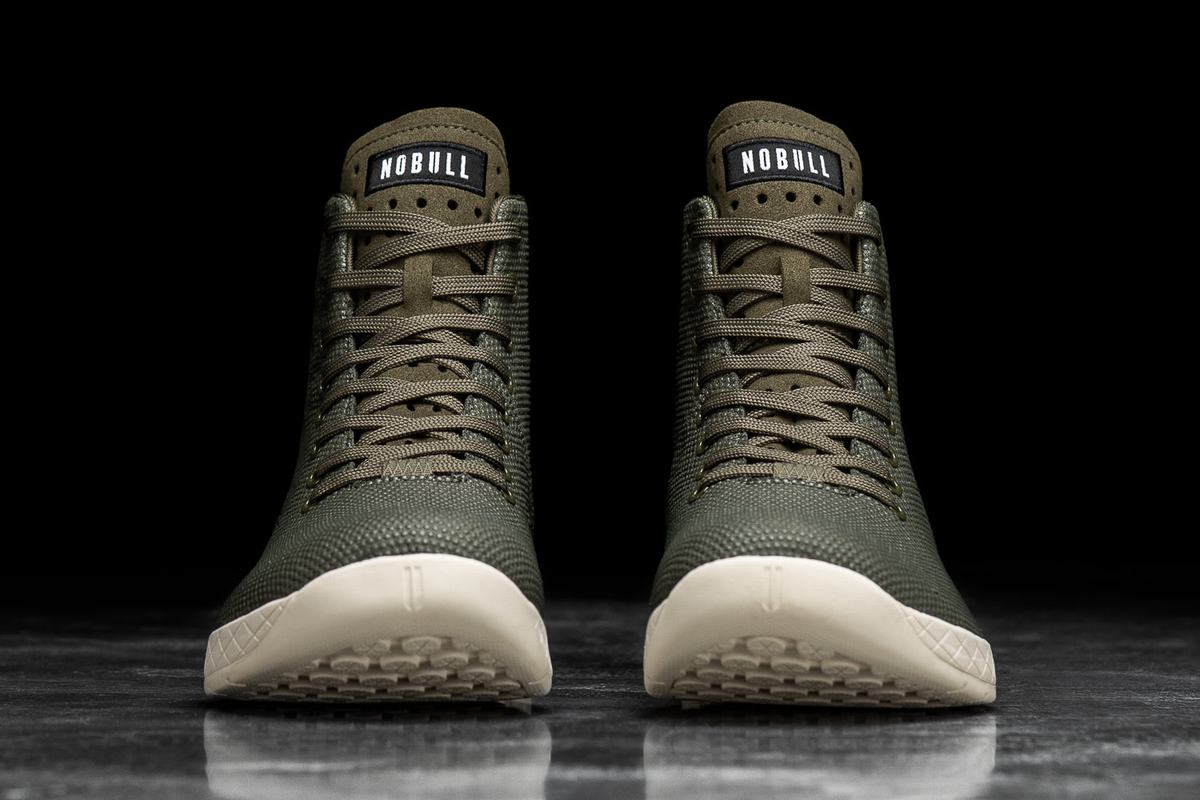 Nobull Superfabric High-Top Army Trainer Fitness Schoenen Heren Wit | 765083-GHJ