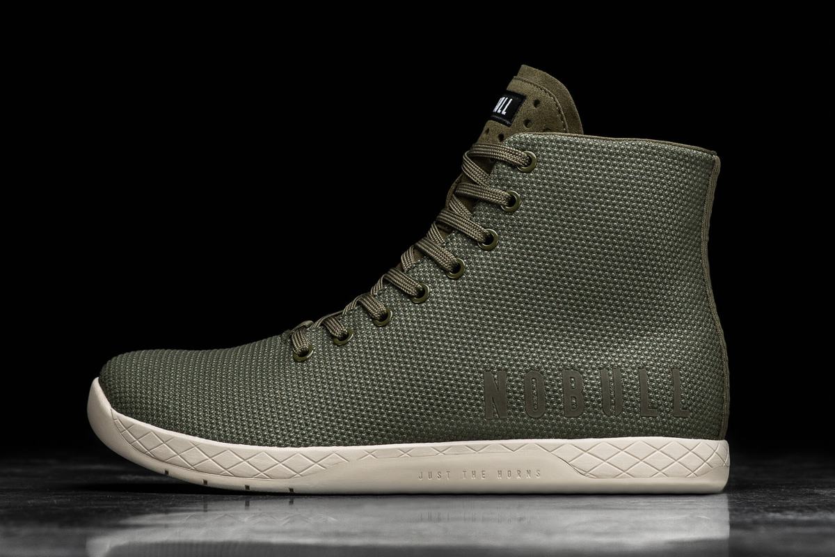 Nobull Superfabric High-Top Army Trainer Fitness Schoenen Heren Wit | 765083-GHJ