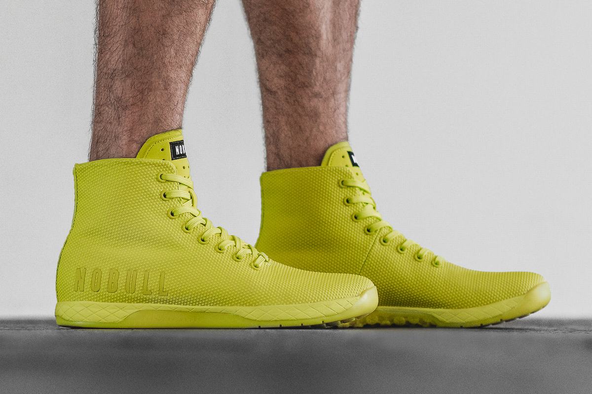 Nobull Superfabric High-Top Neon Trainer Fitness Schoenen Heren Lichtgroen | 635408-BIU