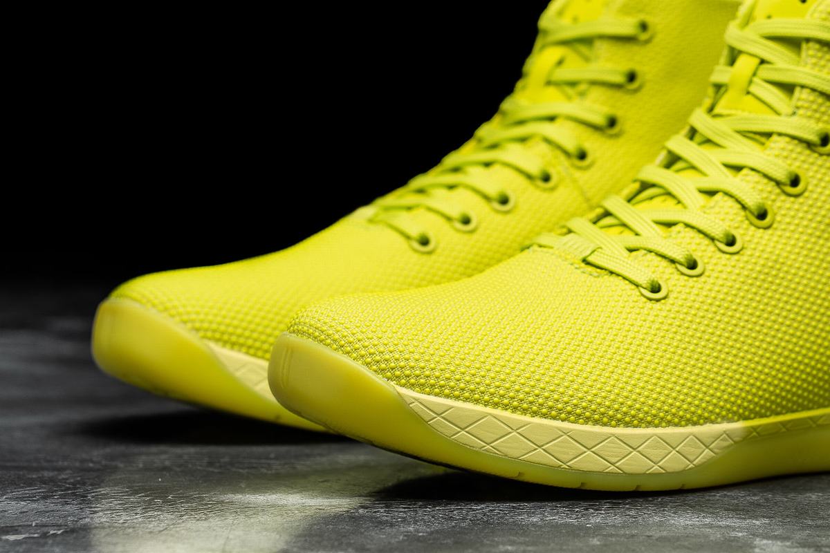 Nobull Superfabric High-Top Neon Trainer Fitness Schoenen Heren Lichtgroen | 635408-BIU