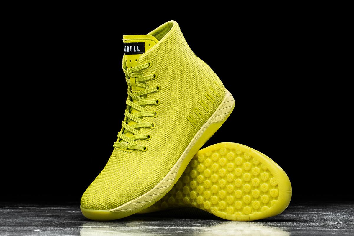 Nobull Superfabric High-Top Neon Trainer Fitness Schoenen Heren Lichtgroen | 635408-BIU