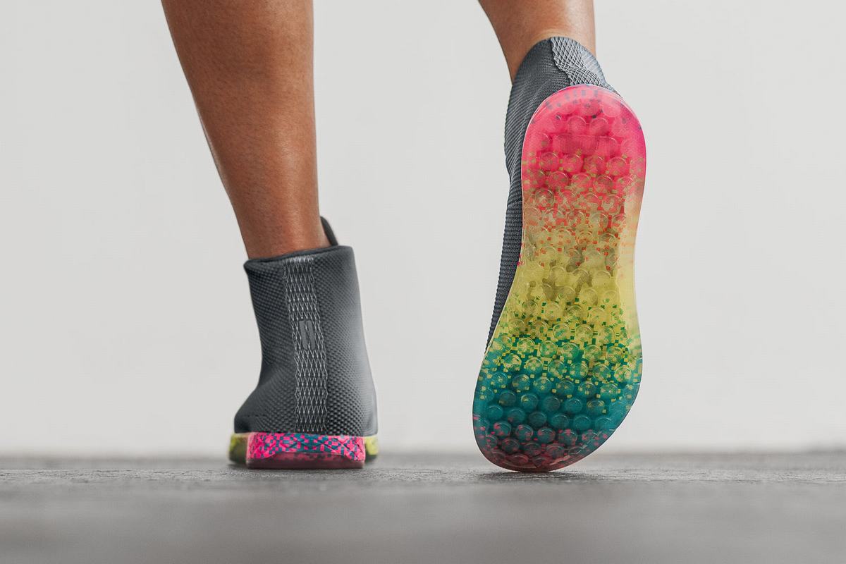 Nobull Superfabric High-Top Neon Trainer Fitness Schoenen Dames Donkergrijs | 674095-TIC