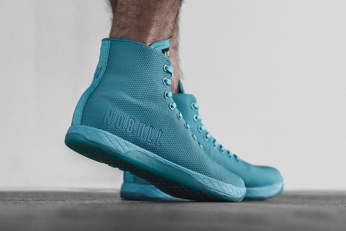 Nobull Superfabric High-Top Neon Trainer Fitness Schoenen Heren Blauw | 864179-ZJD