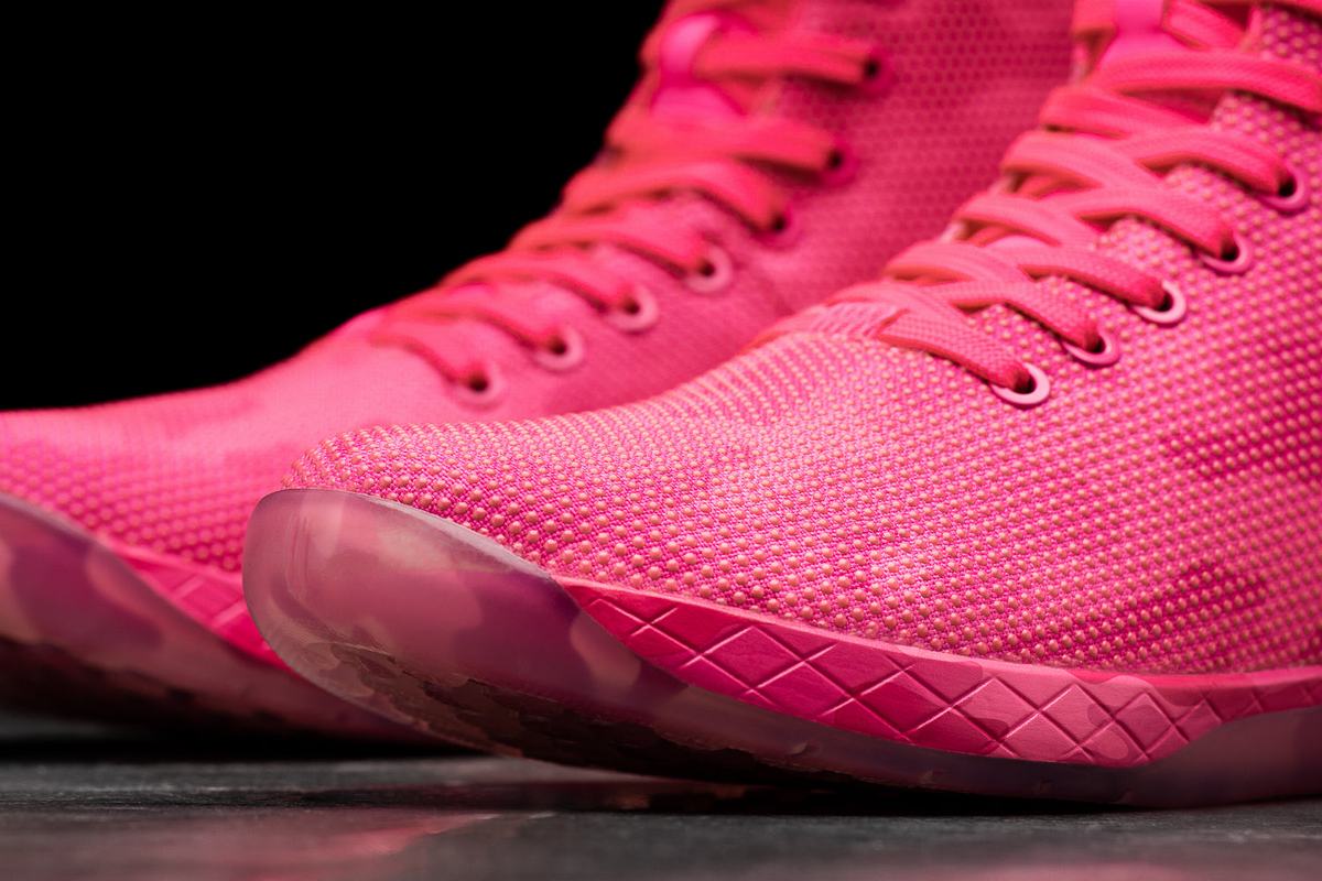 Nobull Superfabric High-Top Neon Trainer Fitness Schoenen Heren Roze Camo | 913027-MRN