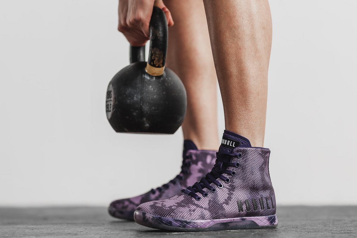Nobull Superfabric High-Top Tie-Dye Trainer Fitness Schoenen Dames Donkerpaars | 059742-VWT