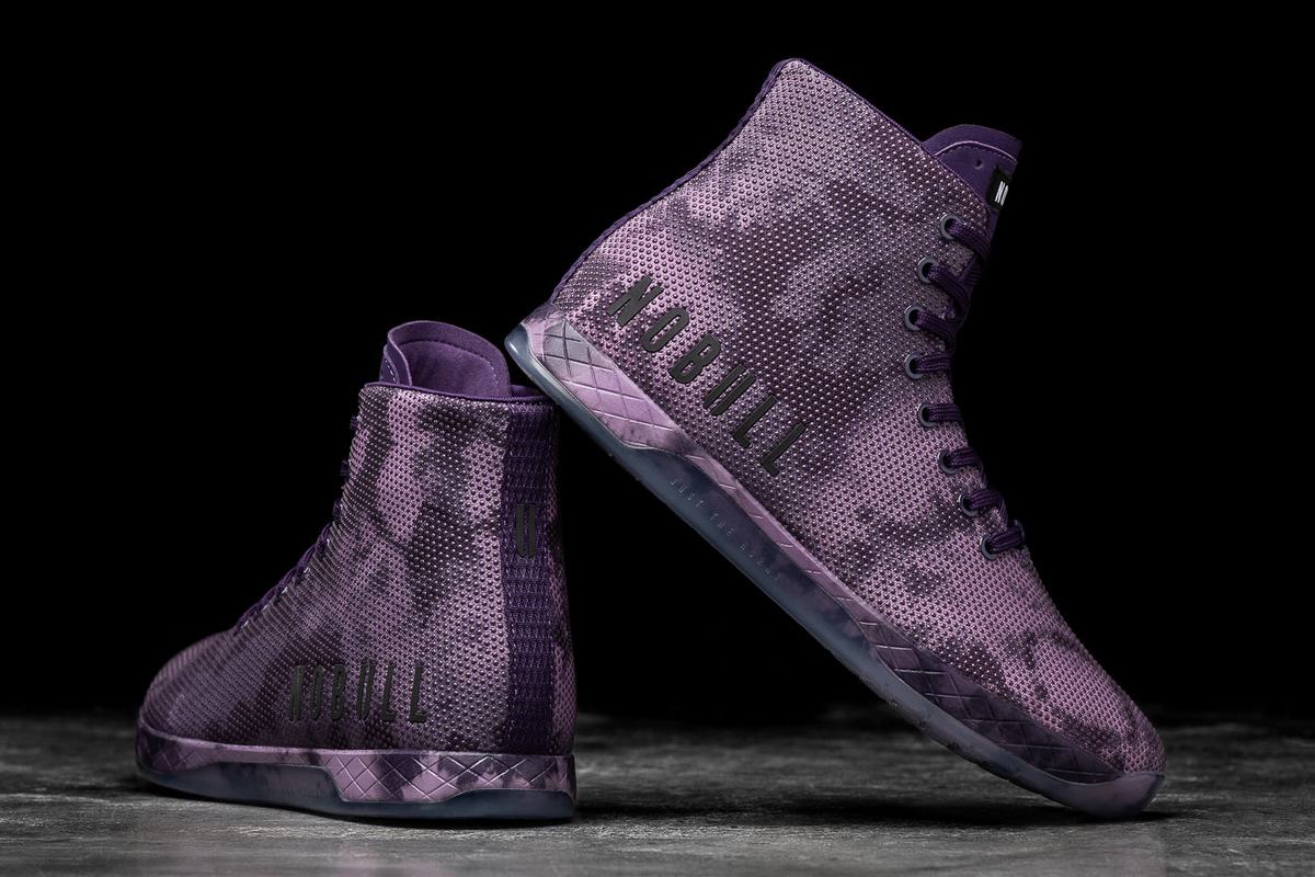 Nobull Superfabric High-Top Tie-Dye Trainer Fitness Schoenen Dames Donkerpaars | 059742-VWT