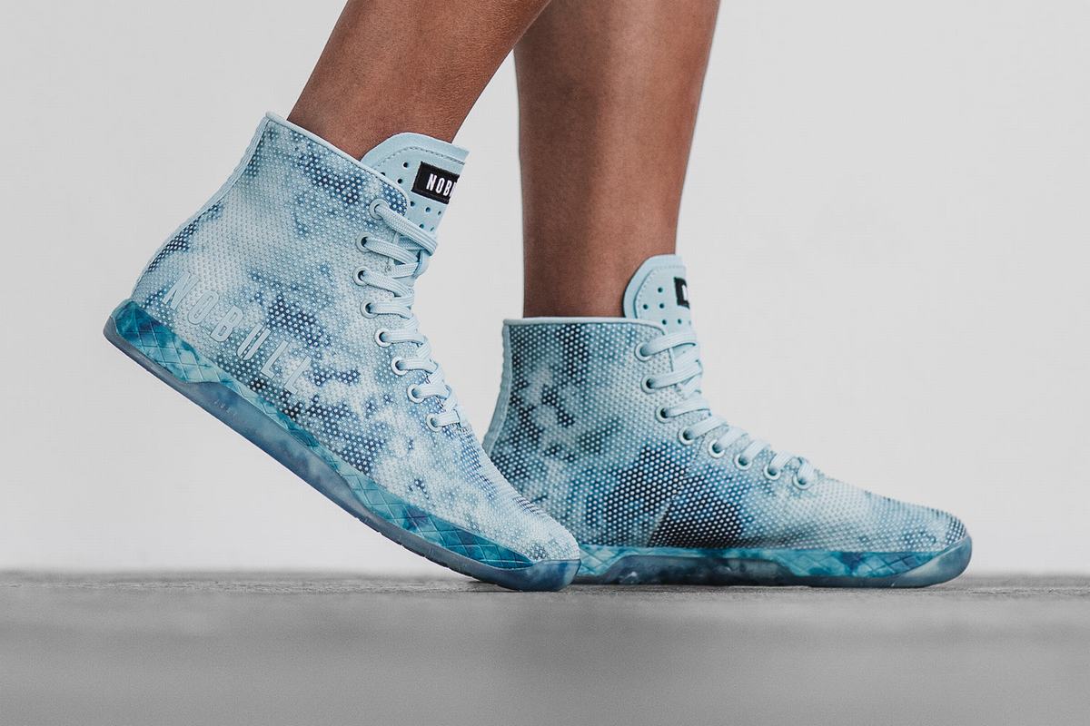 Nobull Superfabric High-Top Tie-Dye Trainer Fitness Schoenen Dames Mintgroen | 452968-FME