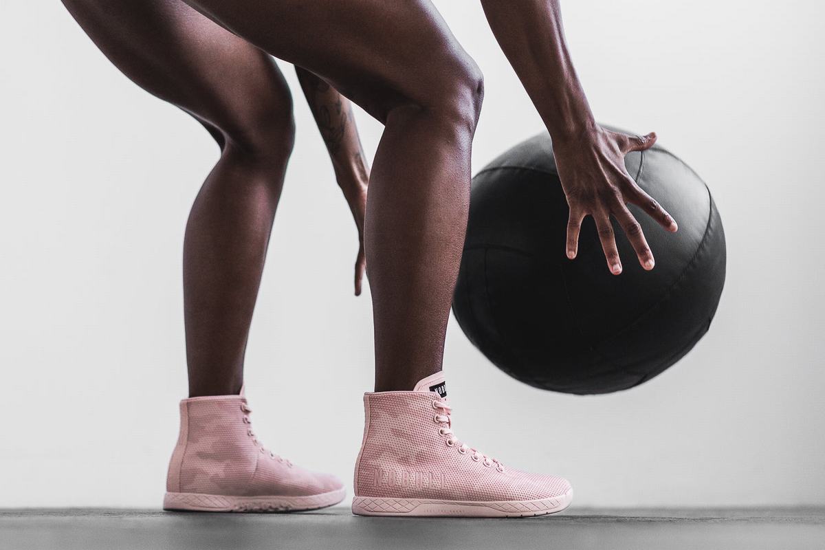 Nobull Superfabric High-Top Trainer Fitness Schoenen Dames Roze Camo | 026438-BCG
