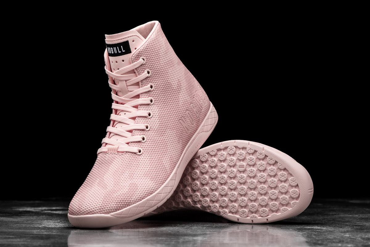 Nobull Superfabric High-Top Trainer Fitness Schoenen Dames Roze Camo | 026438-BCG