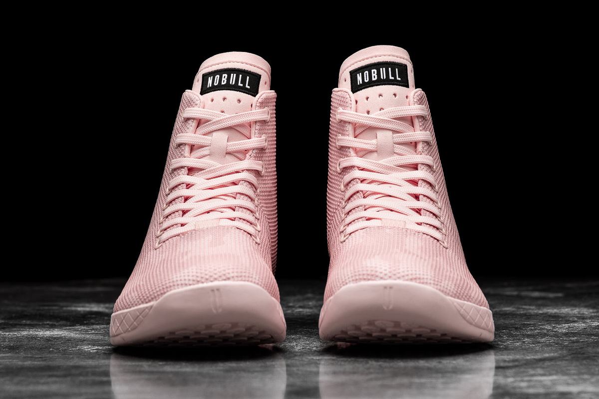 Nobull Superfabric High-Top Trainer Fitness Schoenen Heren Roze Camo | 173628-MWU