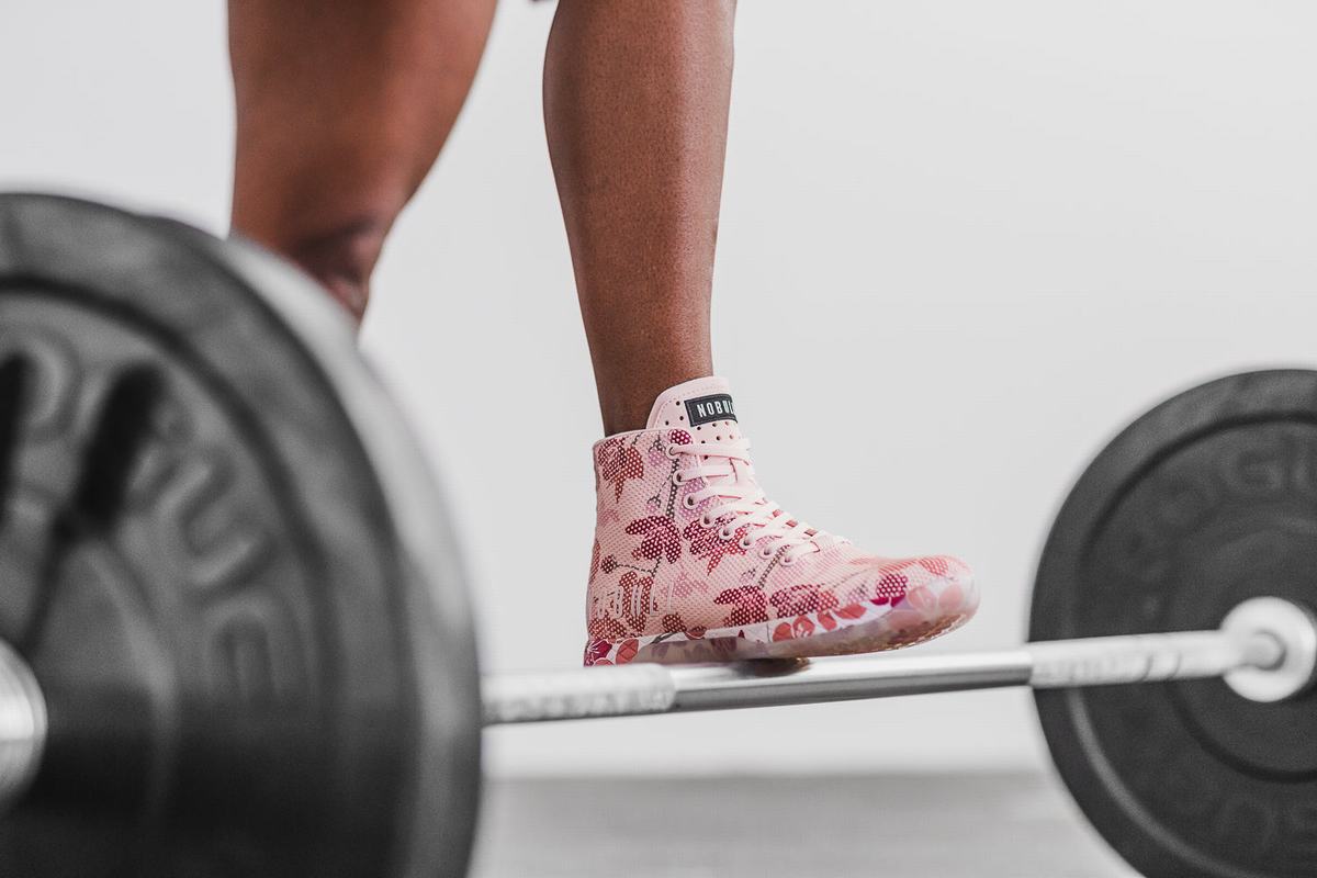 Nobull Superfabric High-Top Trainer Fitness Schoenen Dames Roze | 230867-QZV