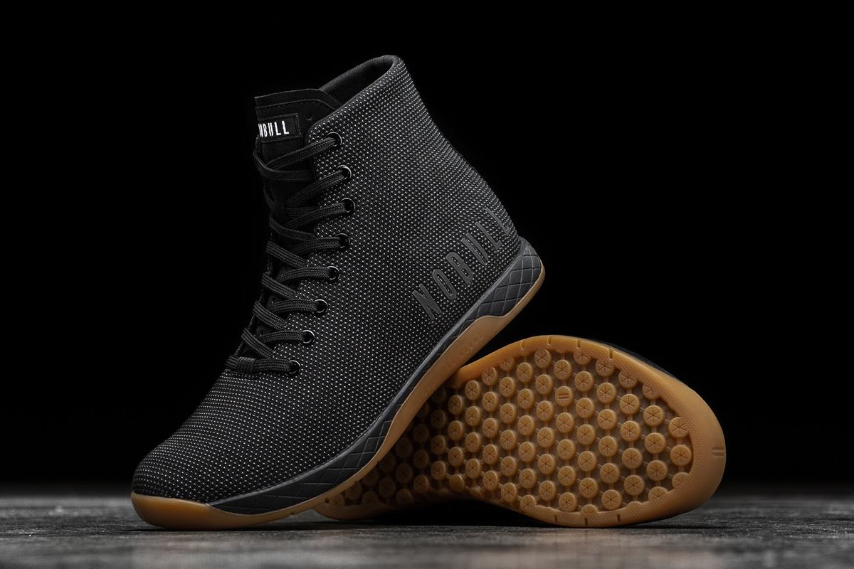 Nobull Superfabric High-Top Trainer Fitness Schoenen Heren Zwart | 423017-FQZ