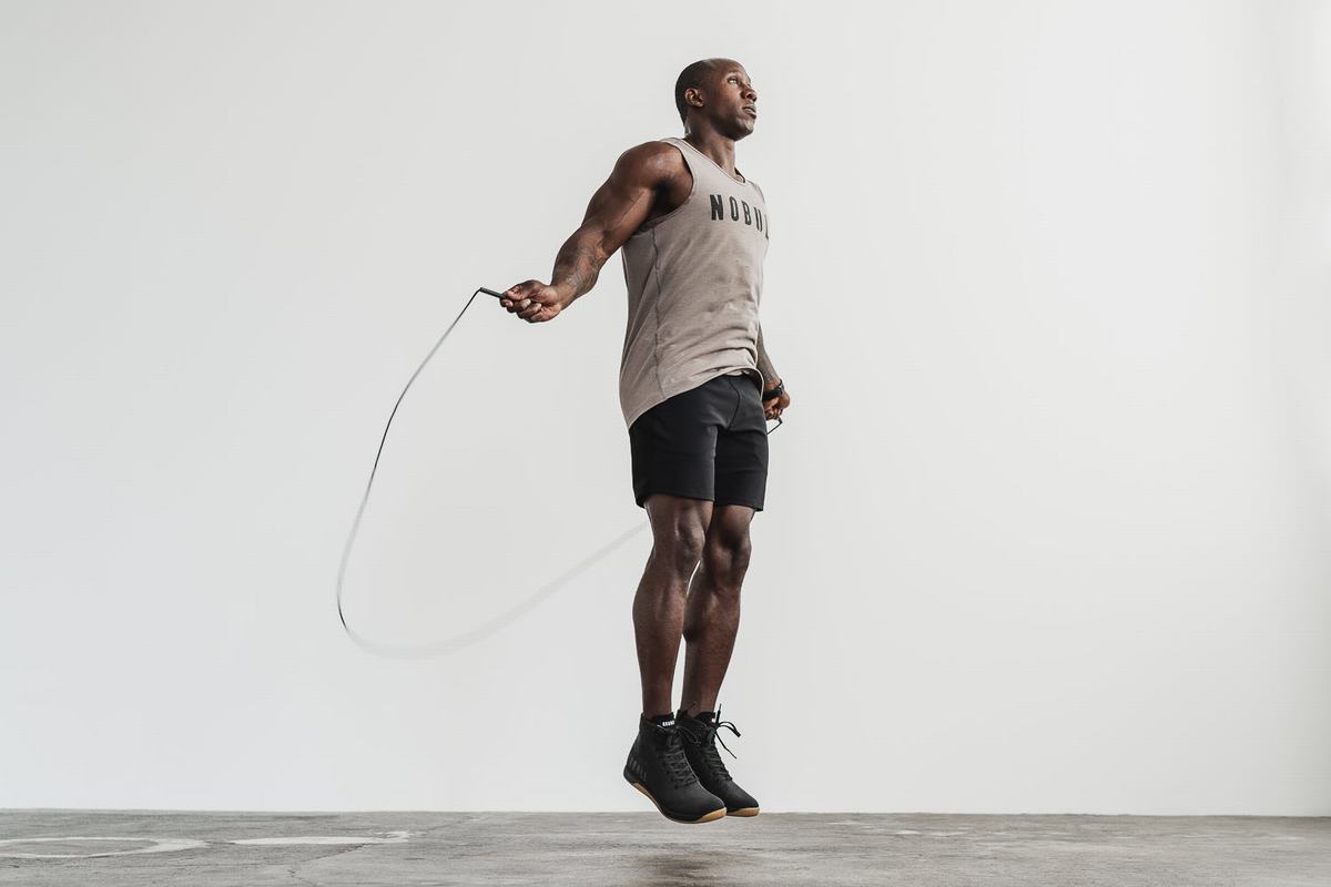 Nobull Superfabric High-Top Trainer Fitness Schoenen Heren Zwart | 423017-FQZ
