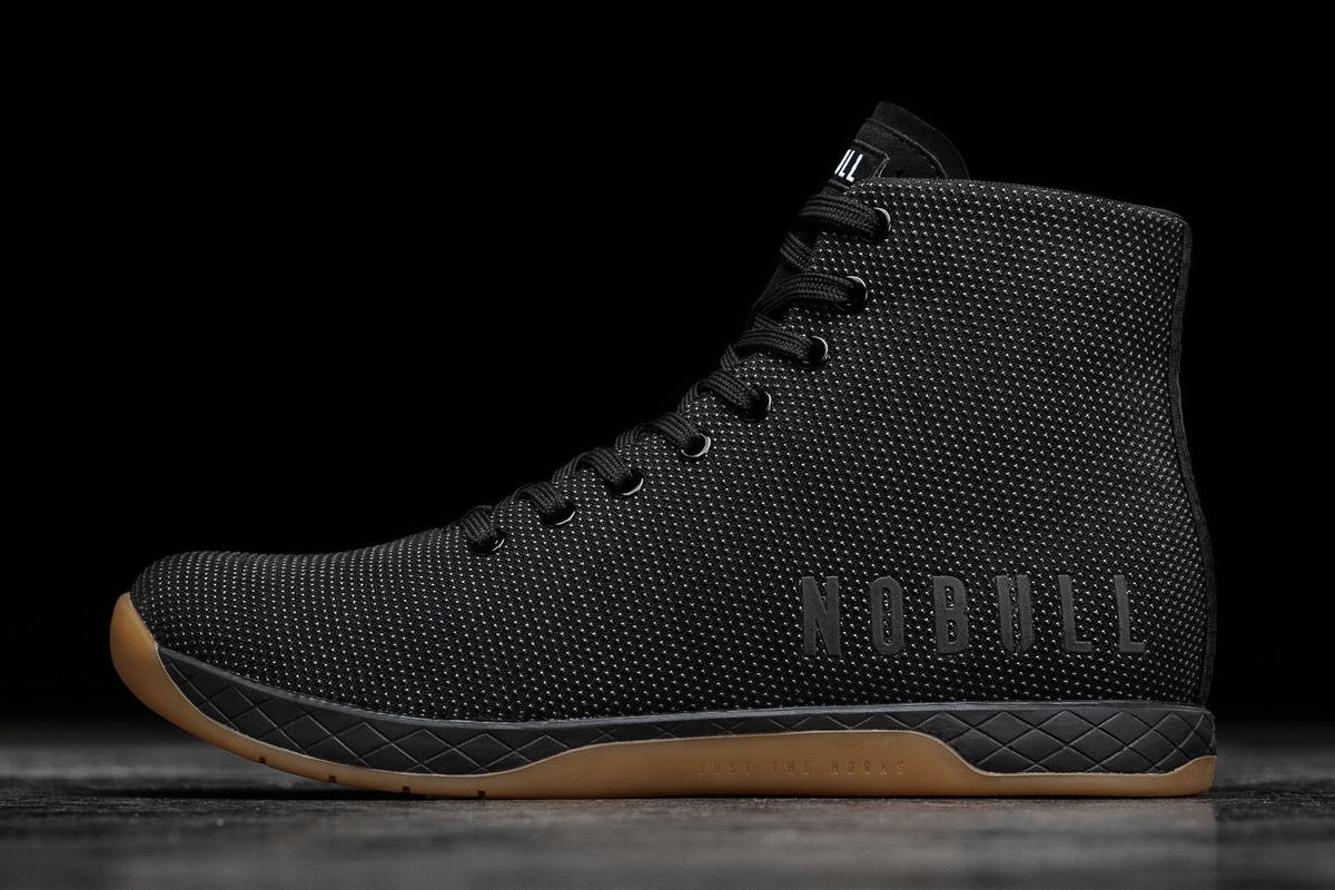 Nobull Superfabric High-Top Trainer Fitness Schoenen Heren Zwart | 423017-FQZ