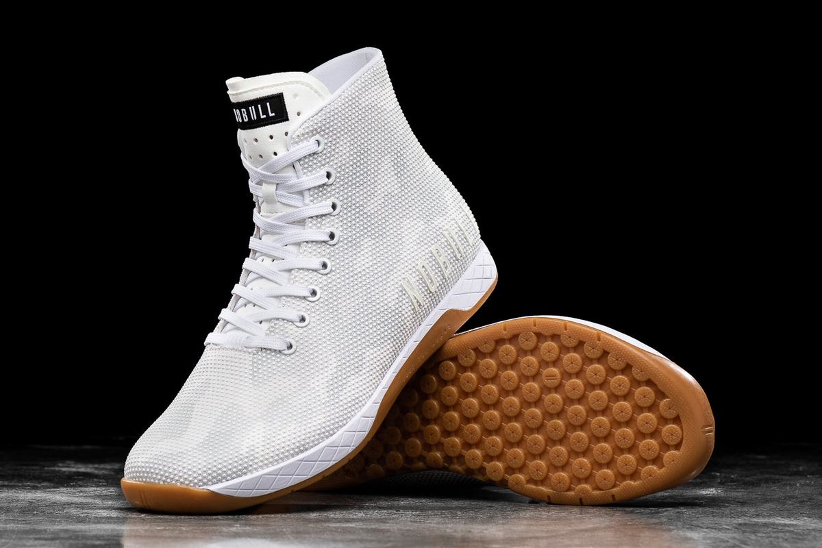 Nobull Superfabric High-Top Trainer Fitness Schoenen Heren Wit Camo | 634795-NLF