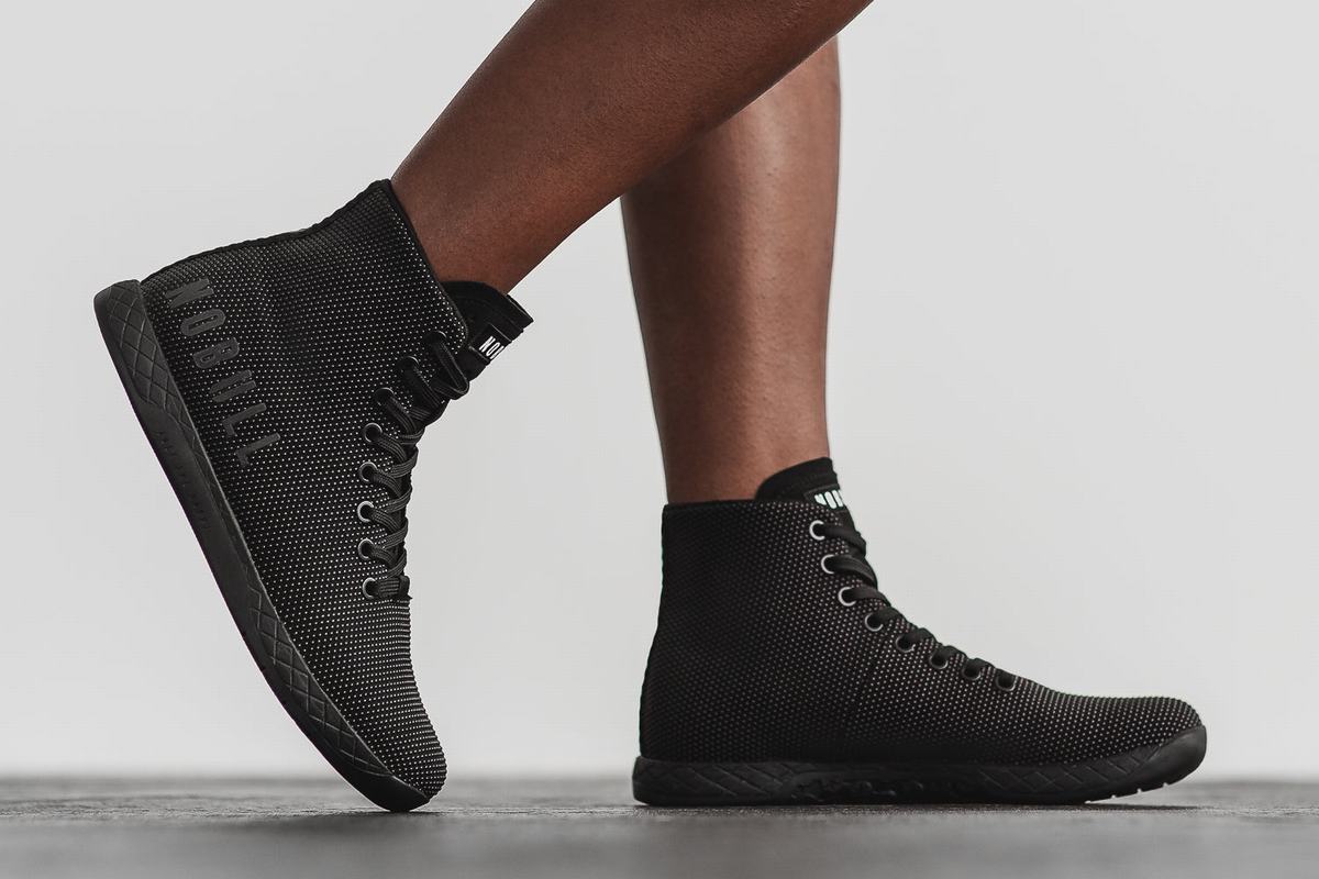 Nobull Superfabric High-Top Trainer Fitness Schoenen Dames Zwart | 680179-PKJ