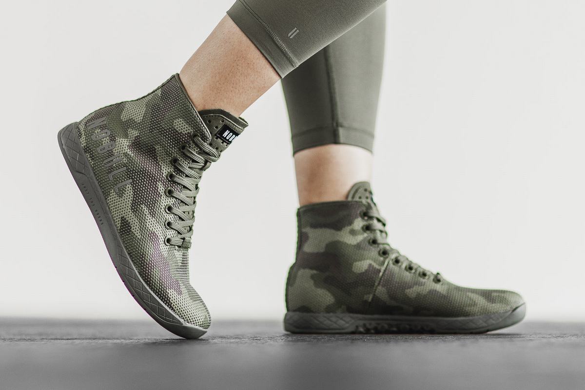 Nobull Superfabric High-Top Trainer Fitness Schoenen Dames Camo | 725843-DYC