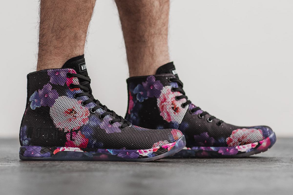 Nobull Superfabric High-Top Trainer Fitness Schoenen Heren Zwart Paars | 783605-ZPL