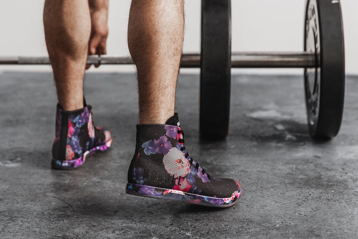 Nobull Superfabric High-Top Trainer Fitness Schoenen Heren Zwart Paars | 783605-ZPL
