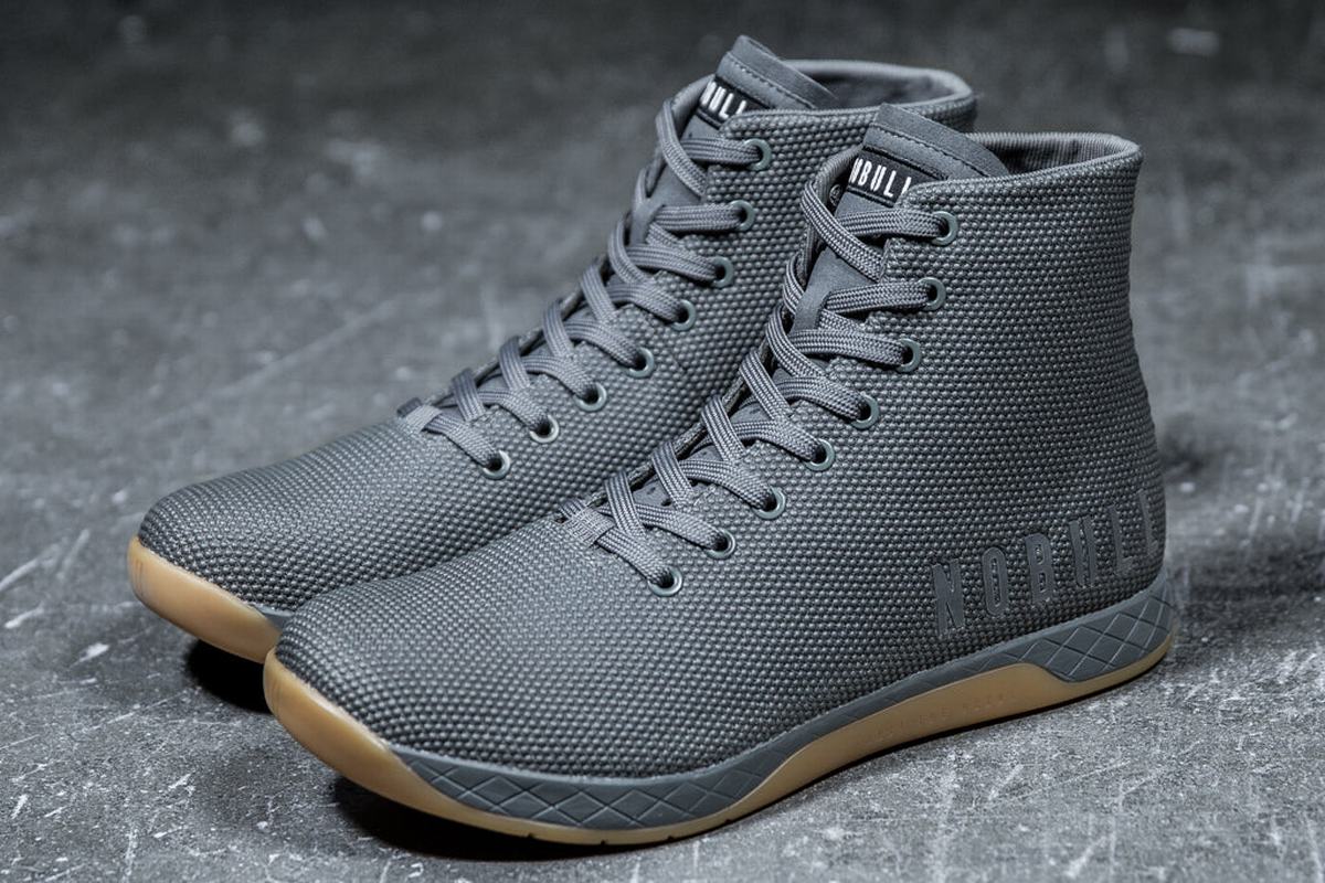 Nobull Superfabric High-Top Trainer Fitness Schoenen Dames Donkergrijs | 827541-KJV