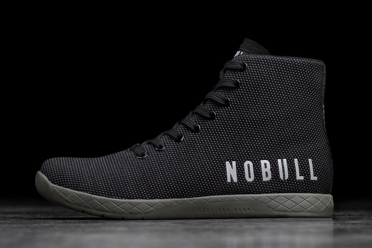 Nobull Superfabric High-Top Trainer Fitness Schoenen Heren Zwart Donkergroen | 964350-YNI
