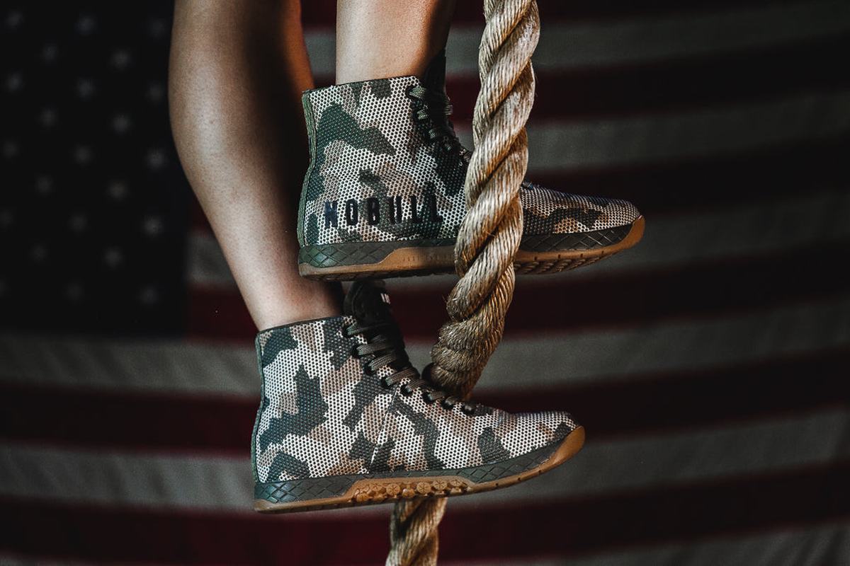 Nobull Superfabric High-Top Woodland Trainer Fitness Schoenen Dames Camo | 108465-XIN
