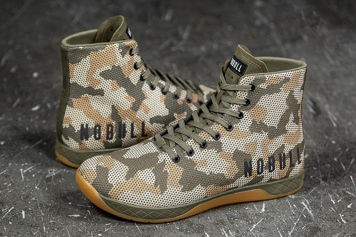 Nobull Superfabric High-Top Woodland Trainer Fitness Schoenen Dames Camo | 108465-XIN