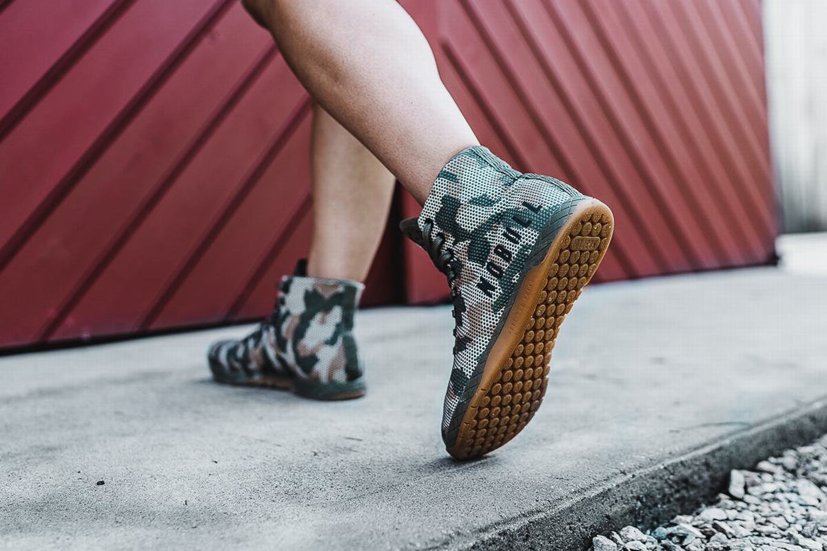 Nobull Superfabric High-Top Woodland Trainer Fitness Schoenen Dames Camo | 108465-XIN