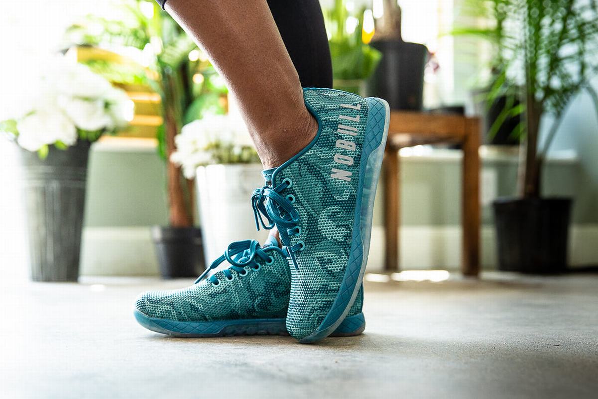 Nobull Superfabric Leaf Trainer Fitness Schoenen Dames Groen | 938054-ZBR