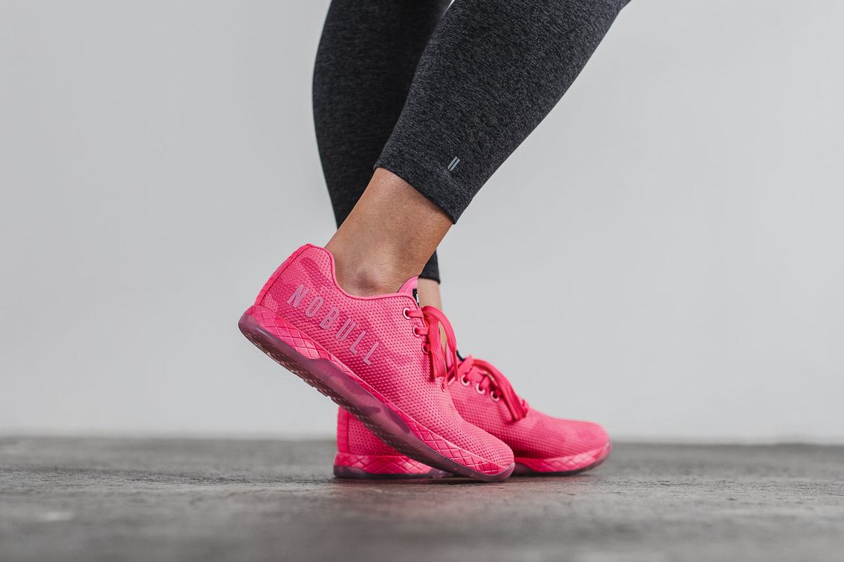 Nobull Superfabric Neon Trainer Fitness Schoenen Dames Roze Camo | 086419-ZVG