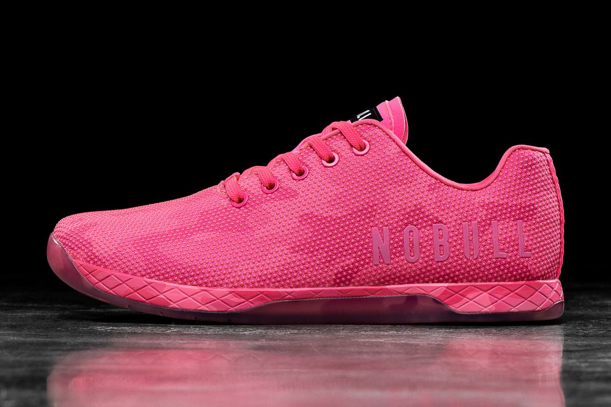 Nobull Superfabric Neon Trainer Fitness Schoenen Dames Roze Camo | 086419-ZVG