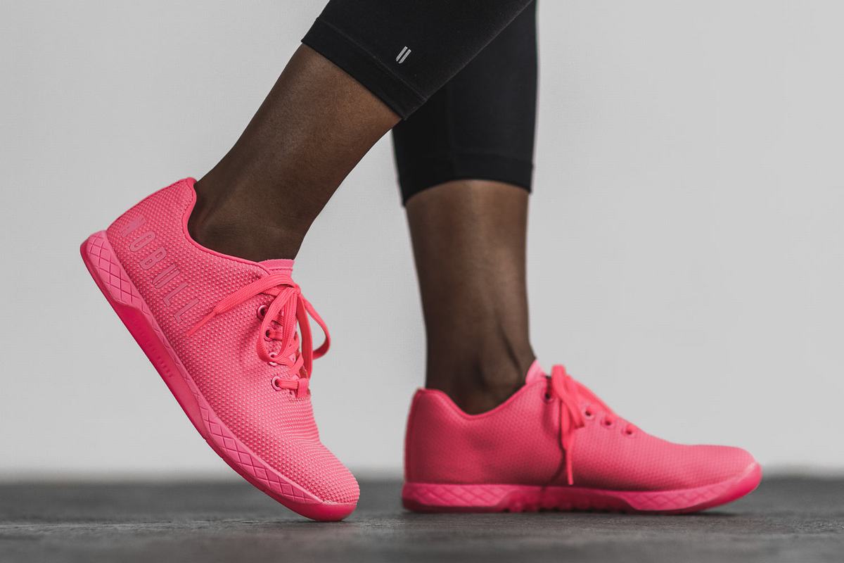 Nobull Superfabric Neon Trainer Fitness Schoenen Dames Roze | 087295-RBC