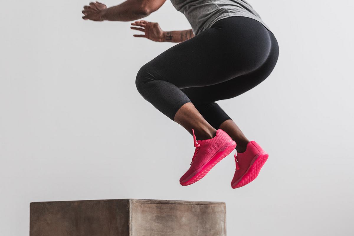 Nobull Superfabric Neon Trainer Fitness Schoenen Dames Roze | 087295-RBC