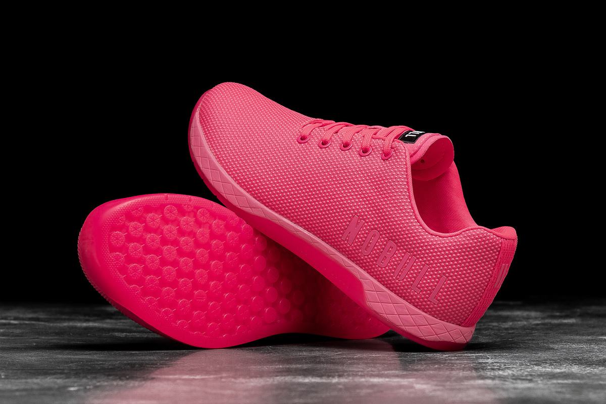 Nobull Superfabric Neon Trainer Fitness Schoenen Dames Roze | 087295-RBC