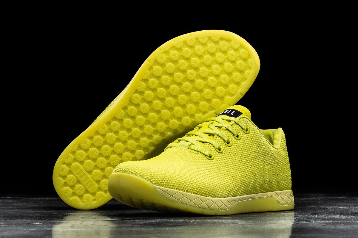 Nobull Superfabric Neon Trainer Fitness Schoenen Heren Lichtgroen | 524783-AQC