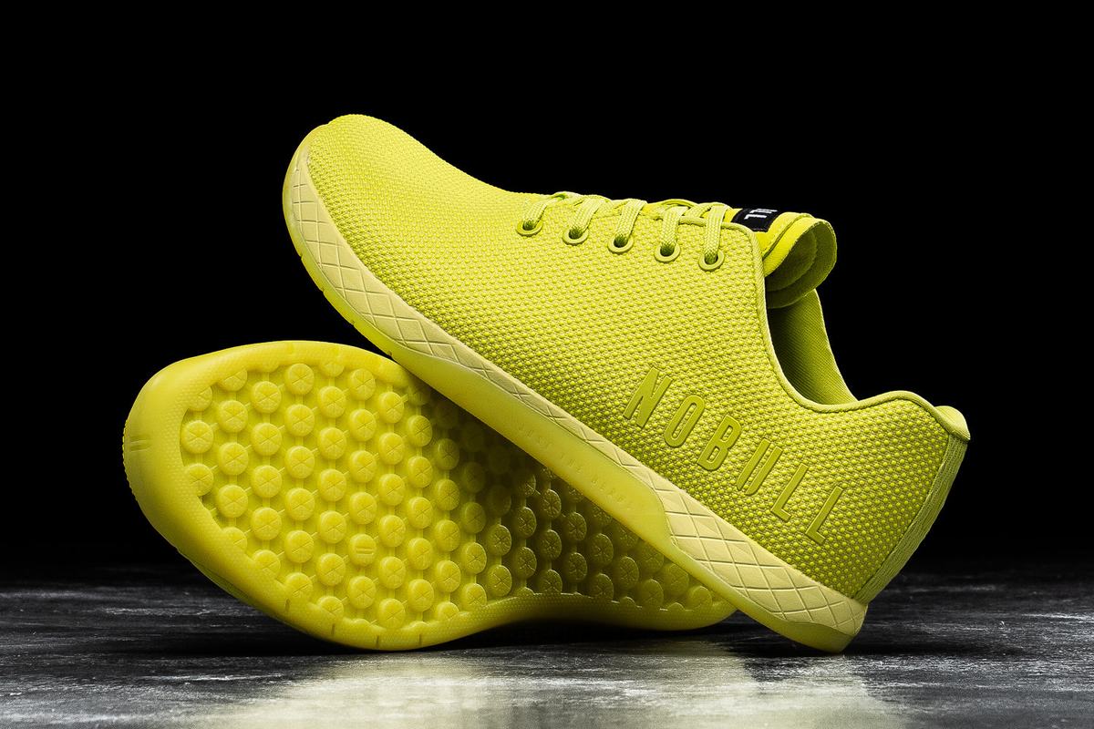 Nobull Superfabric Neon Trainer Fitness Schoenen Heren Lichtgroen | 524783-AQC