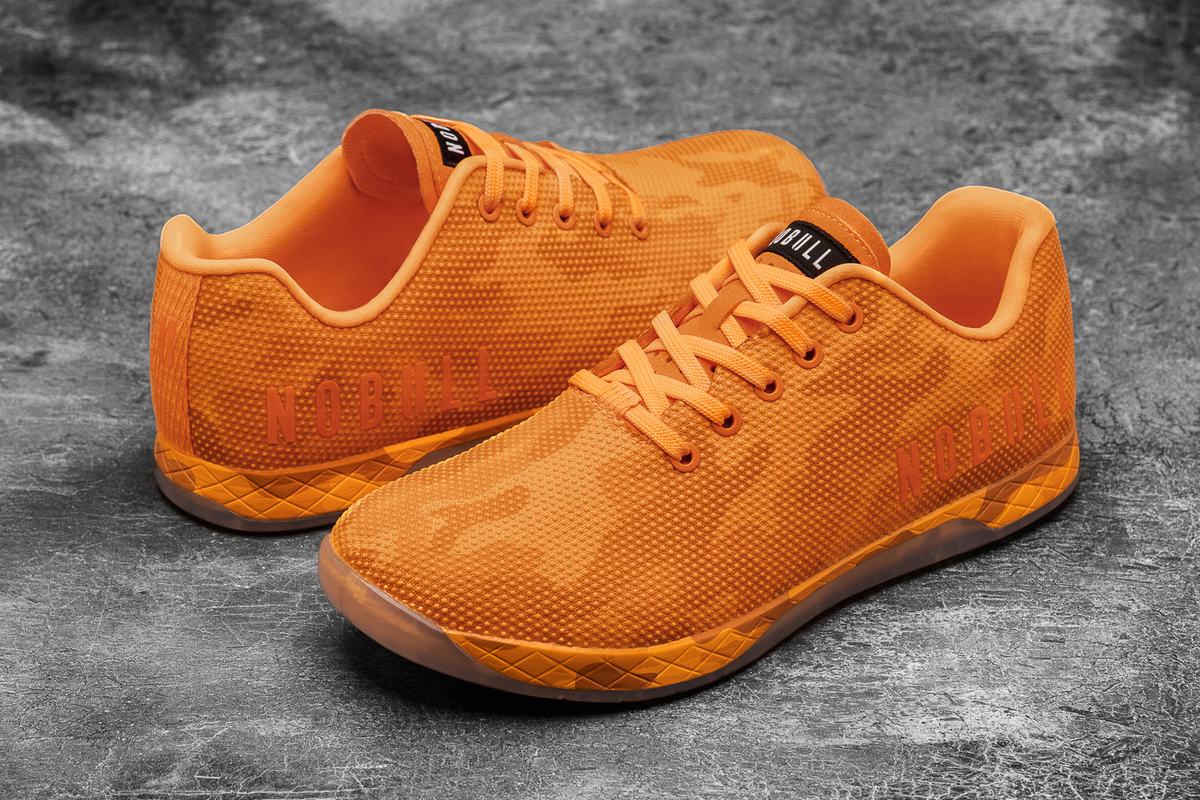 Nobull Superfabric Neon Trainer Fitness Schoenen Dames Oranje Camo | 531298-RLK