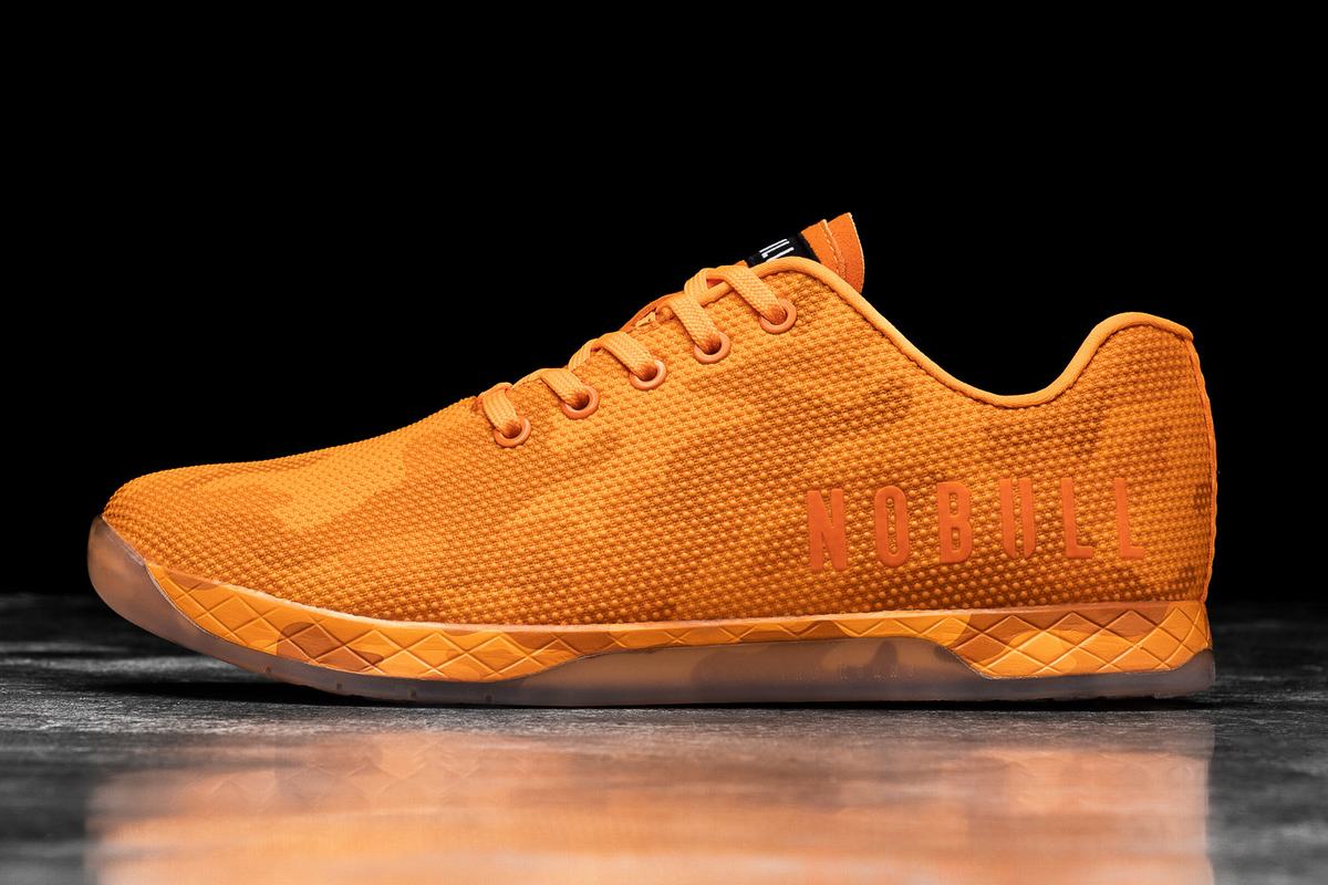 Nobull Superfabric Neon Trainer Fitness Schoenen Dames Oranje Camo | 531298-RLK