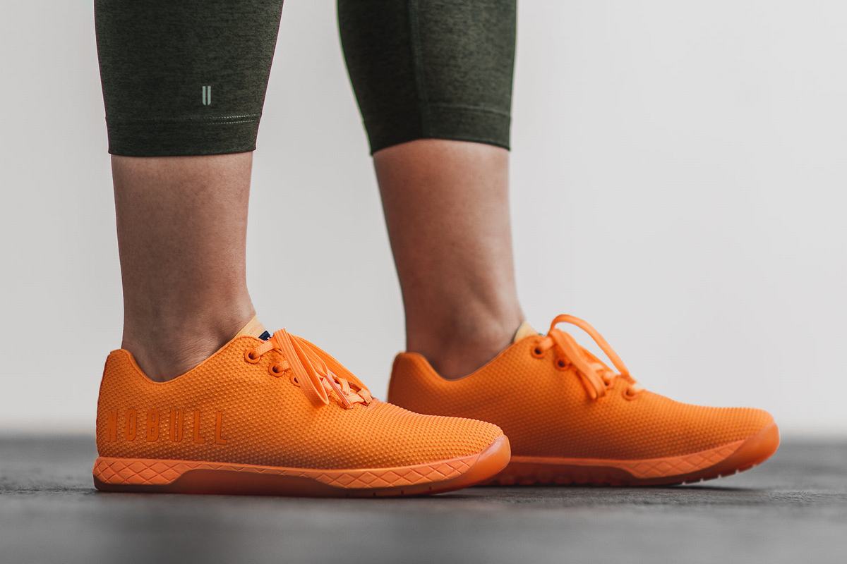 Nobull Superfabric Neon Trainer Fitness Schoenen Dames Oranje | 581940-NDO