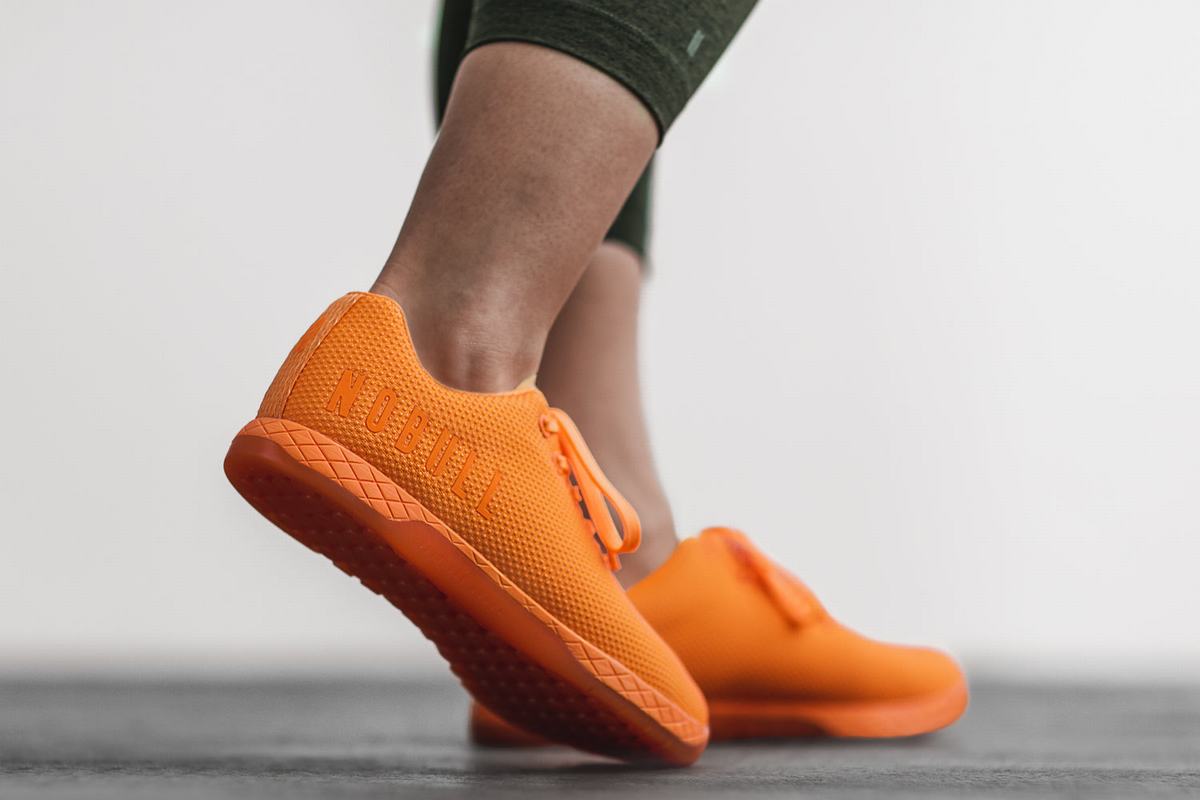 Nobull Superfabric Neon Trainer Fitness Schoenen Dames Oranje | 581940-NDO