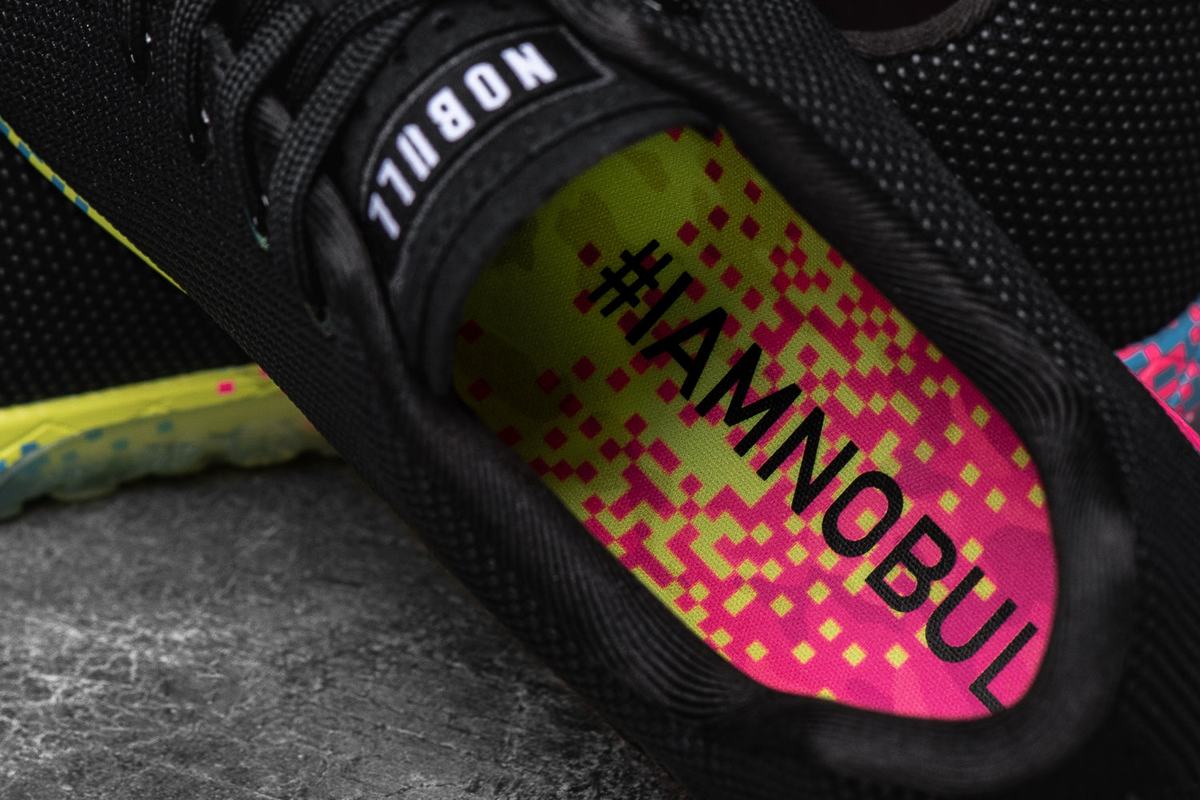 Nobull Superfabric Neon Trainer Fitness Schoenen Heren Zwart | 934025-OTS