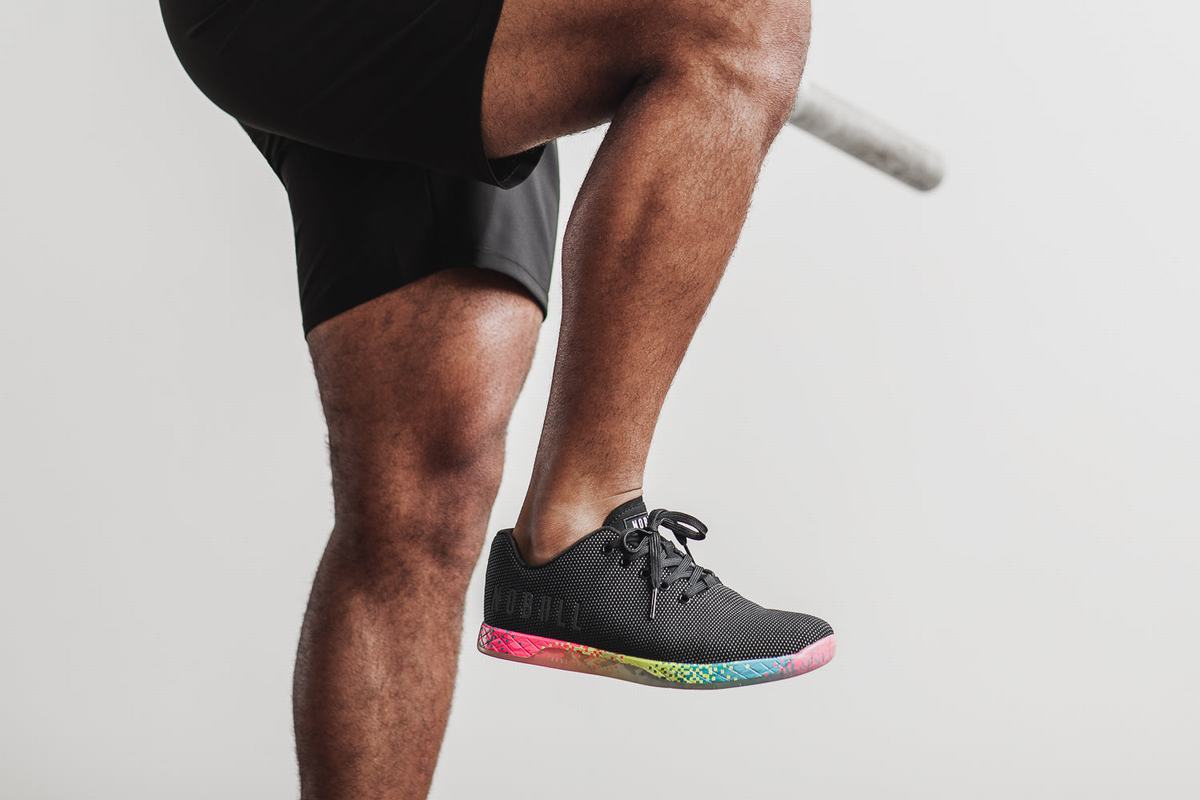 Nobull Superfabric Neon Trainer Fitness Schoenen Heren Zwart | 934025-OTS