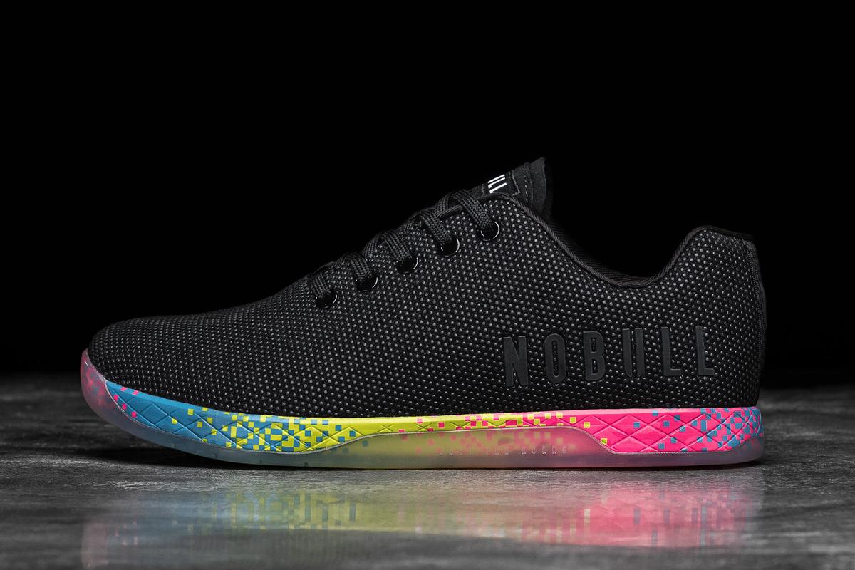 Nobull Superfabric Neon Trainer Fitness Schoenen Heren Zwart | 934025-OTS