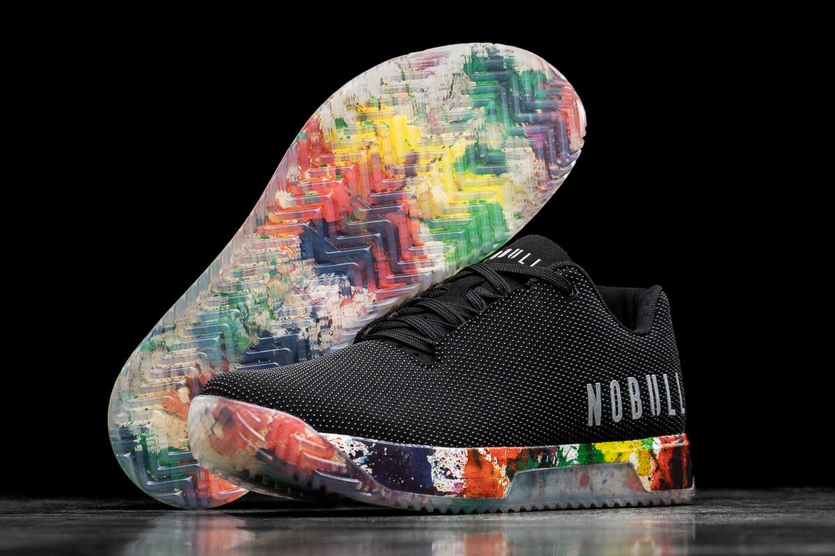 Nobull Superfabric Pride Art Work Trainer Fitness Schoenen Heren Zwart | 689712-NCY